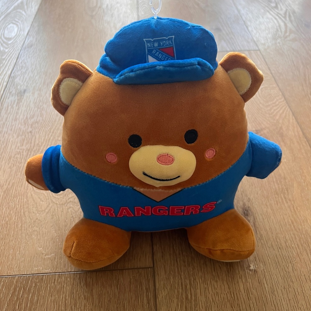 New York Rangers NHL FOCO Plush Teddy Bear Blue Jersey Hat 9 Inch Stuffed Animal
